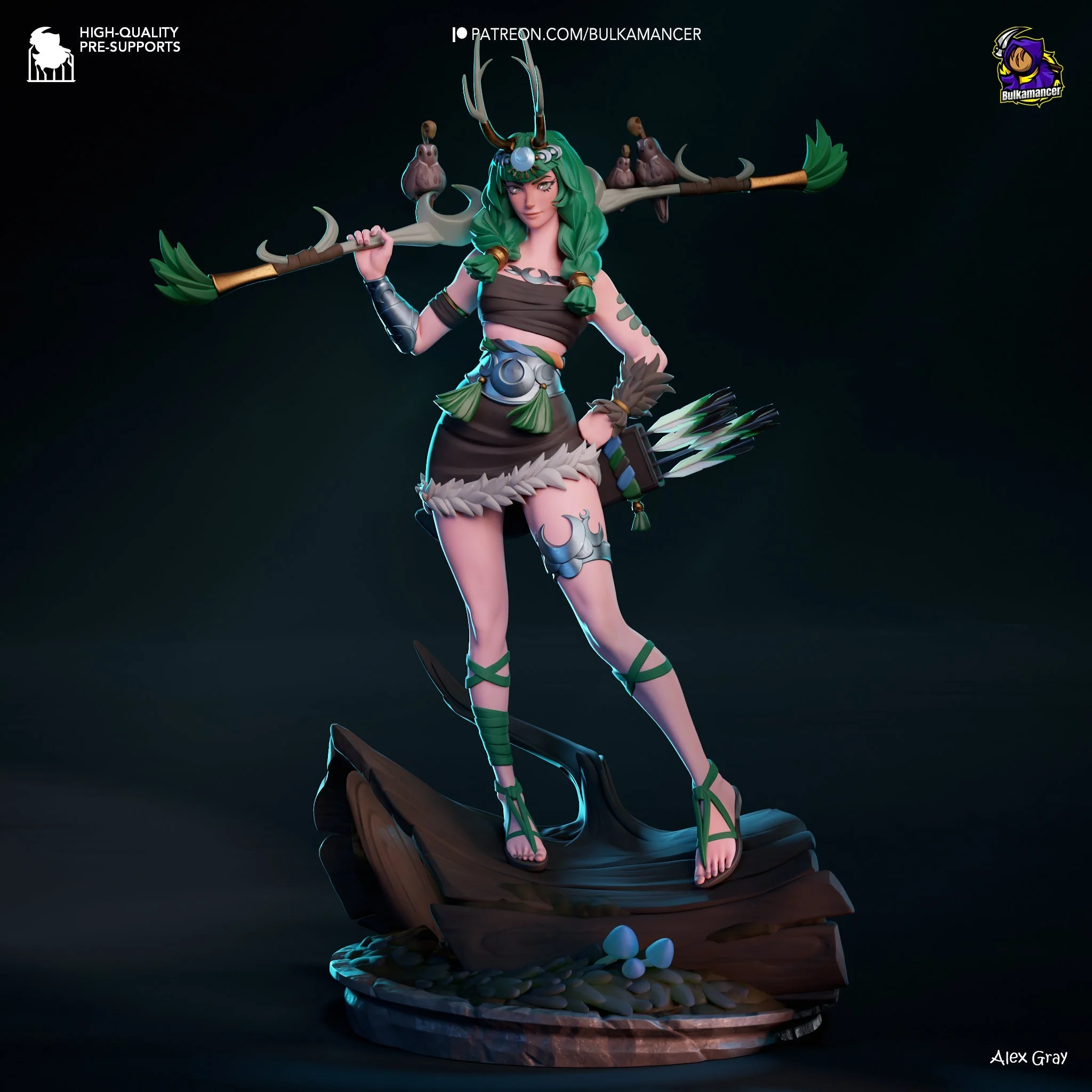 Goddess of the Hunt Statue - Image 13