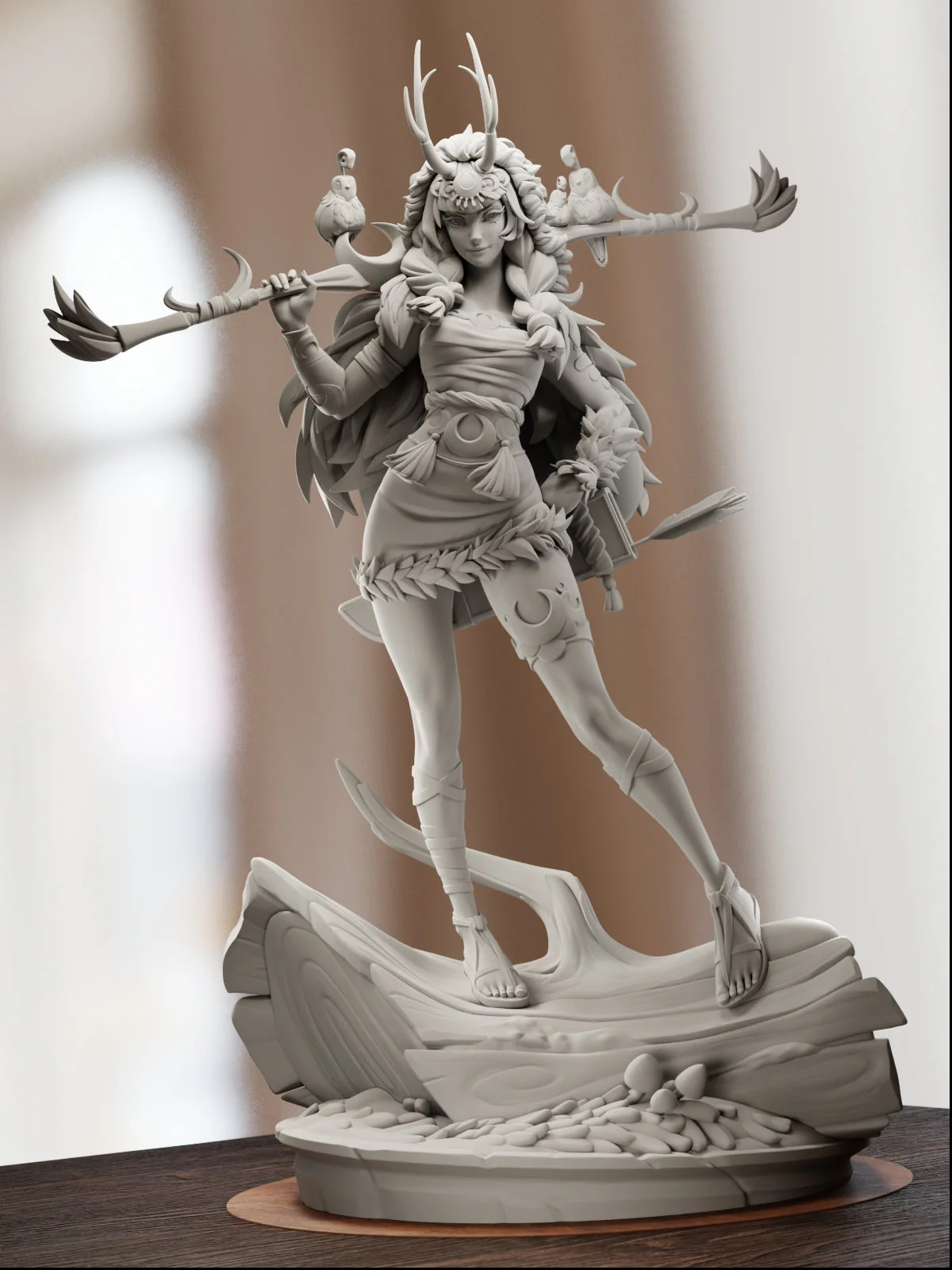 Goddess of the Hunt Statue - Image 15