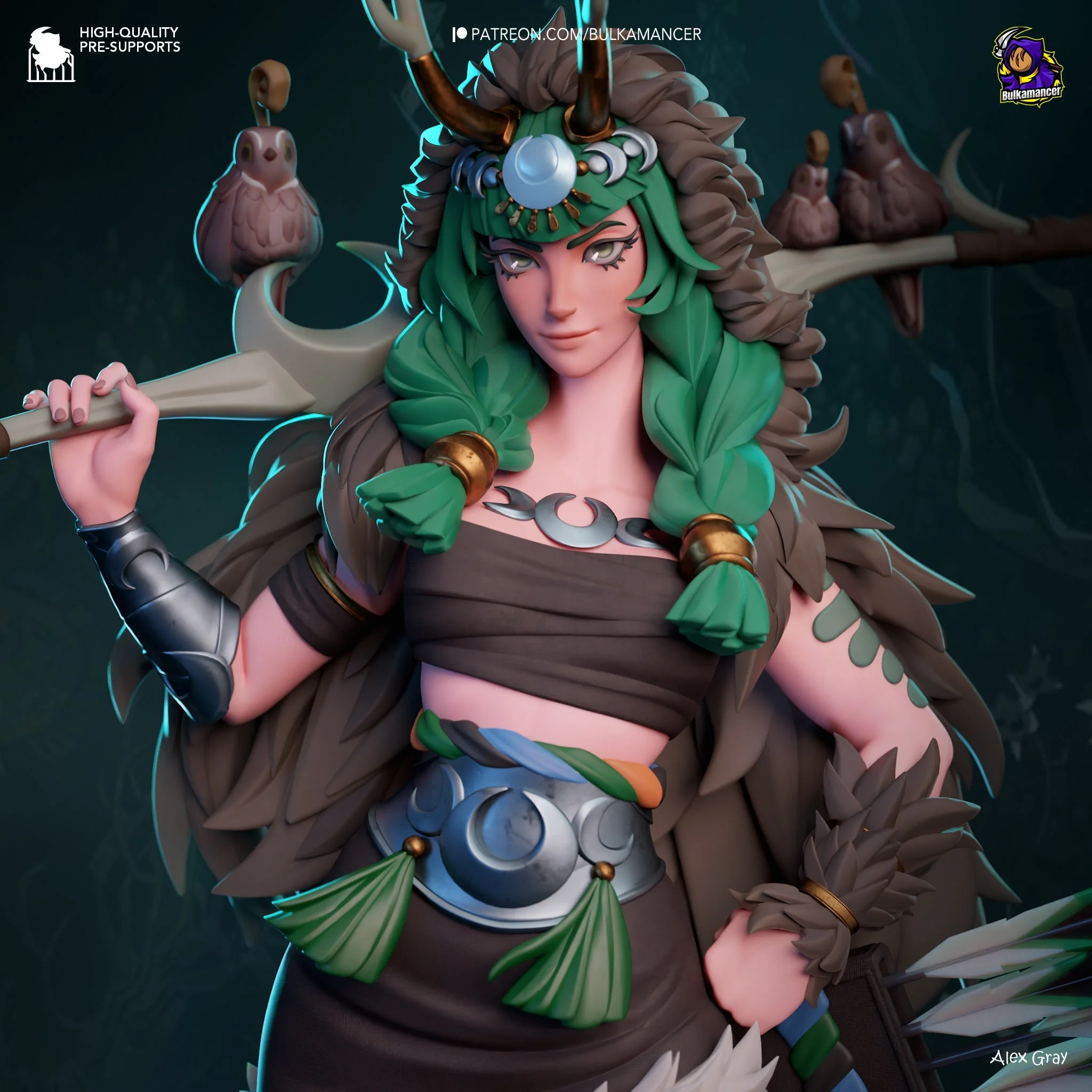 Goddess of the Hunt Statue - Image 3