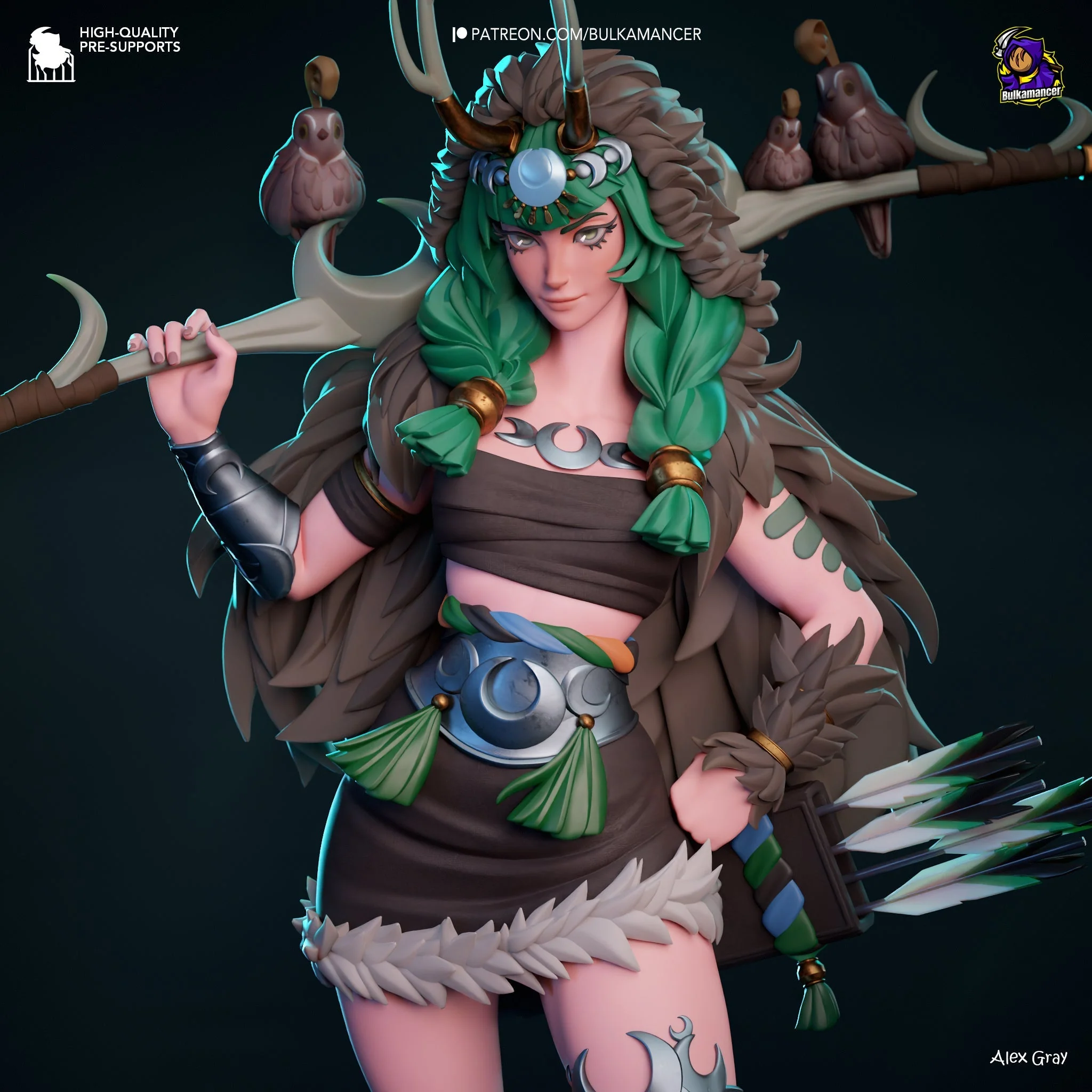 Goddess of the Hunt Statue - Image 4