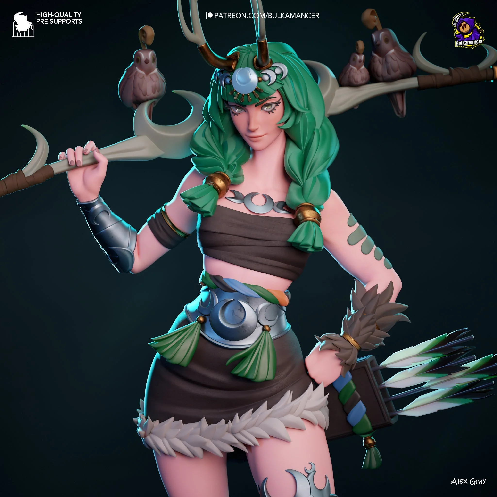 Goddess of the Hunt Statue - Image 5
