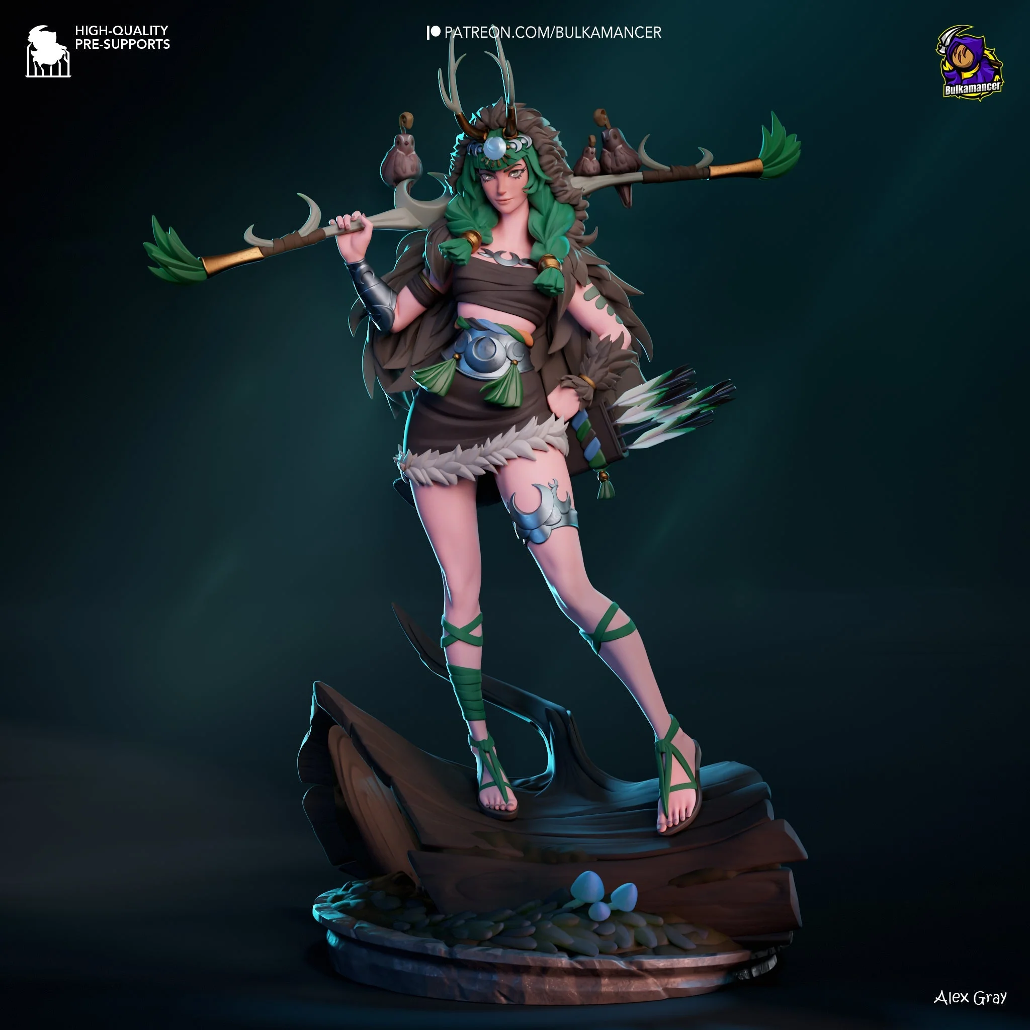 Goddess of the Hunt Statue - Image 6