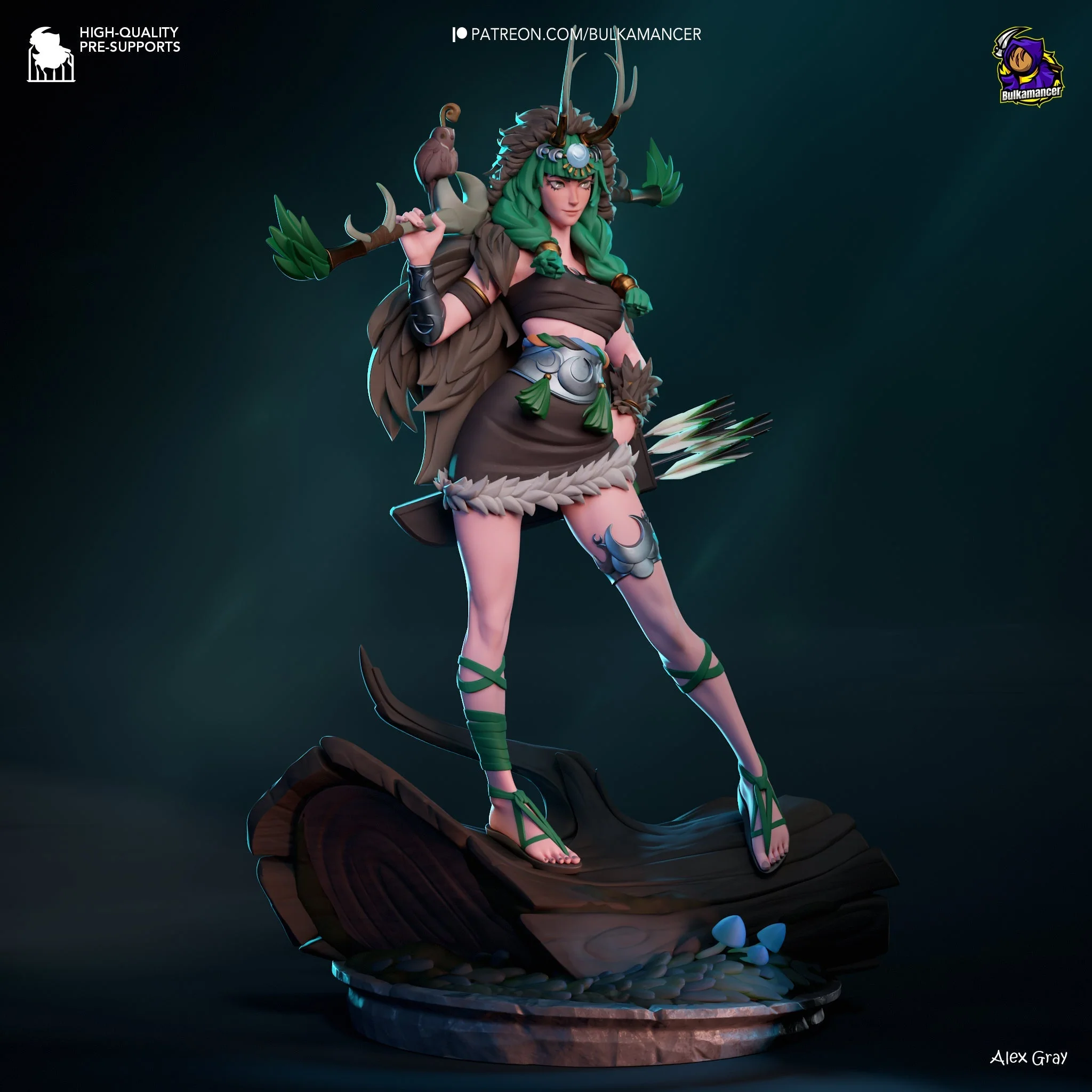 Goddess of the Hunt Statue - Image 9