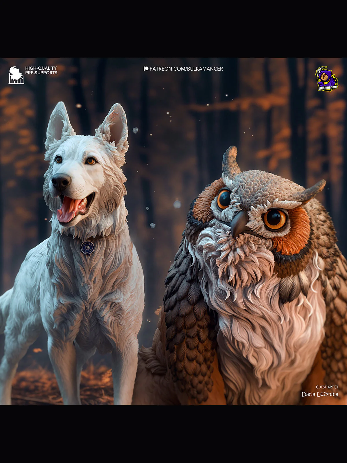 Owlbear & Scratch - Baldur's Gate 3 Statue - Image 12