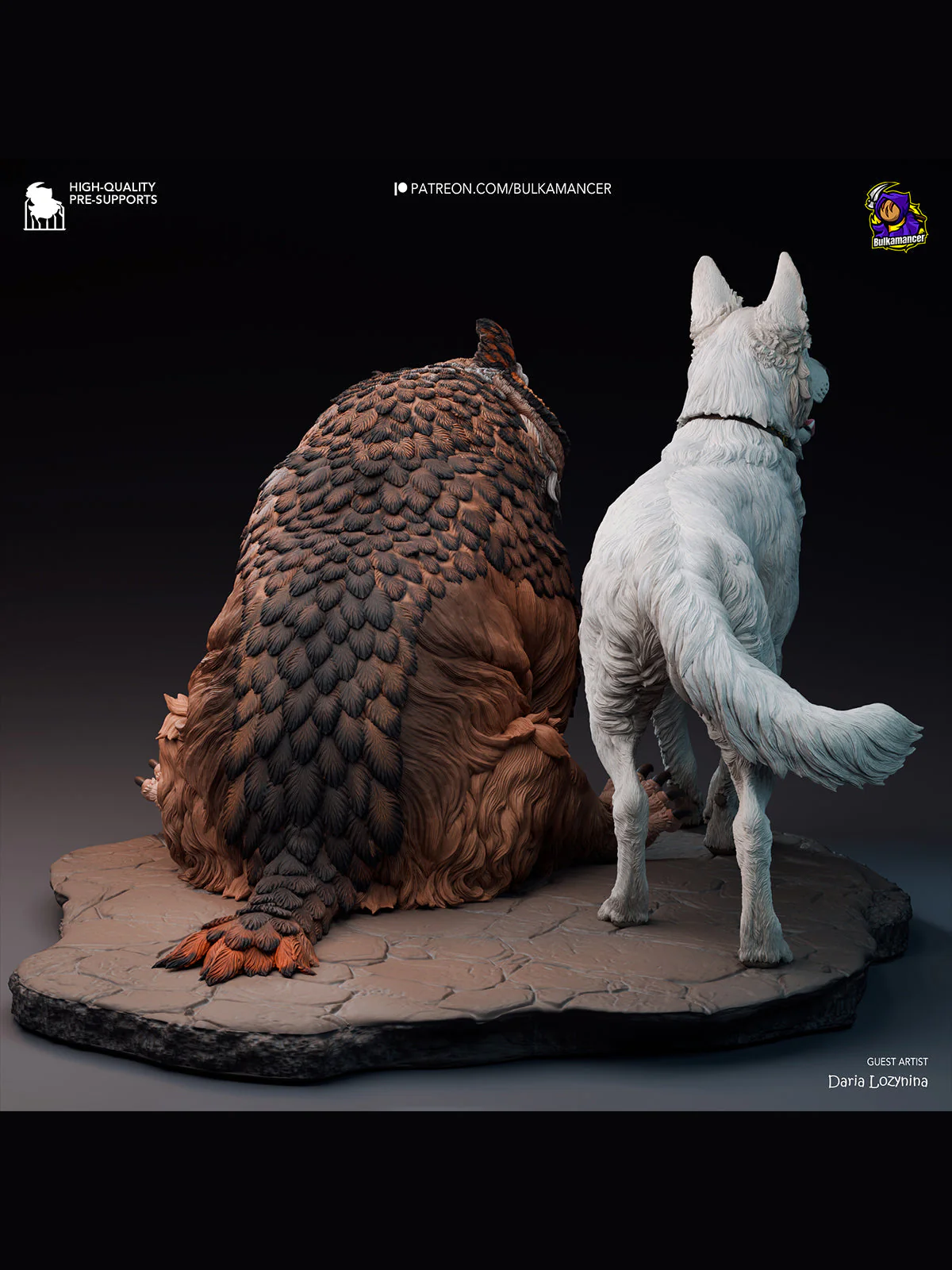 Owlbear & Scratch - Baldur's Gate 3 Statue - Image 5
