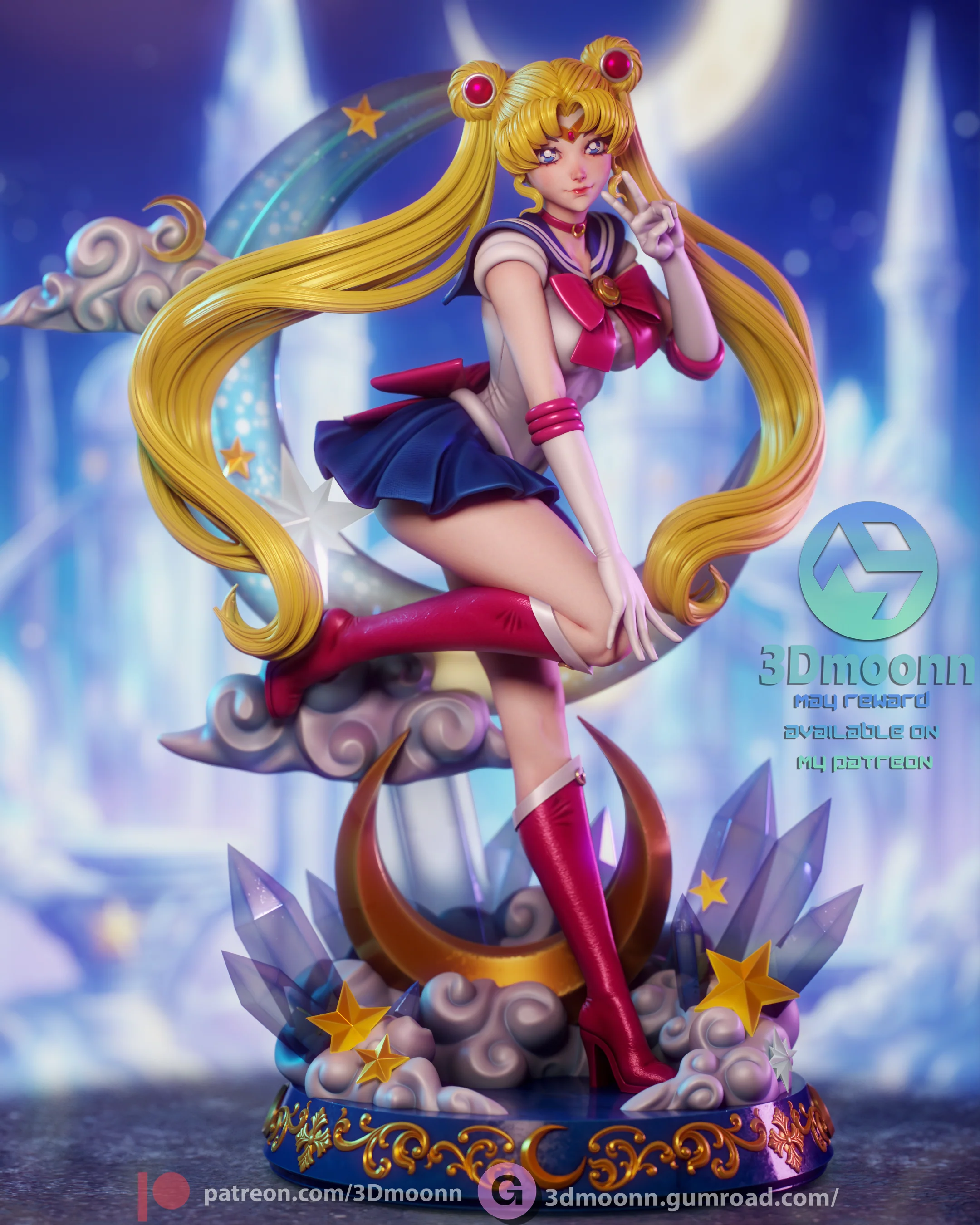 Princess of the Moon Statue - Image 3