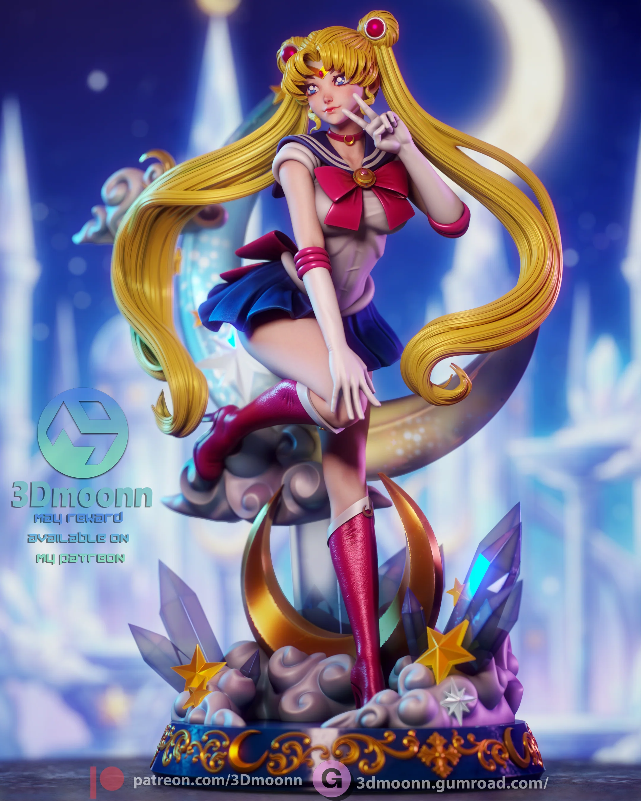 Princess of the Moon Statue - Image 4