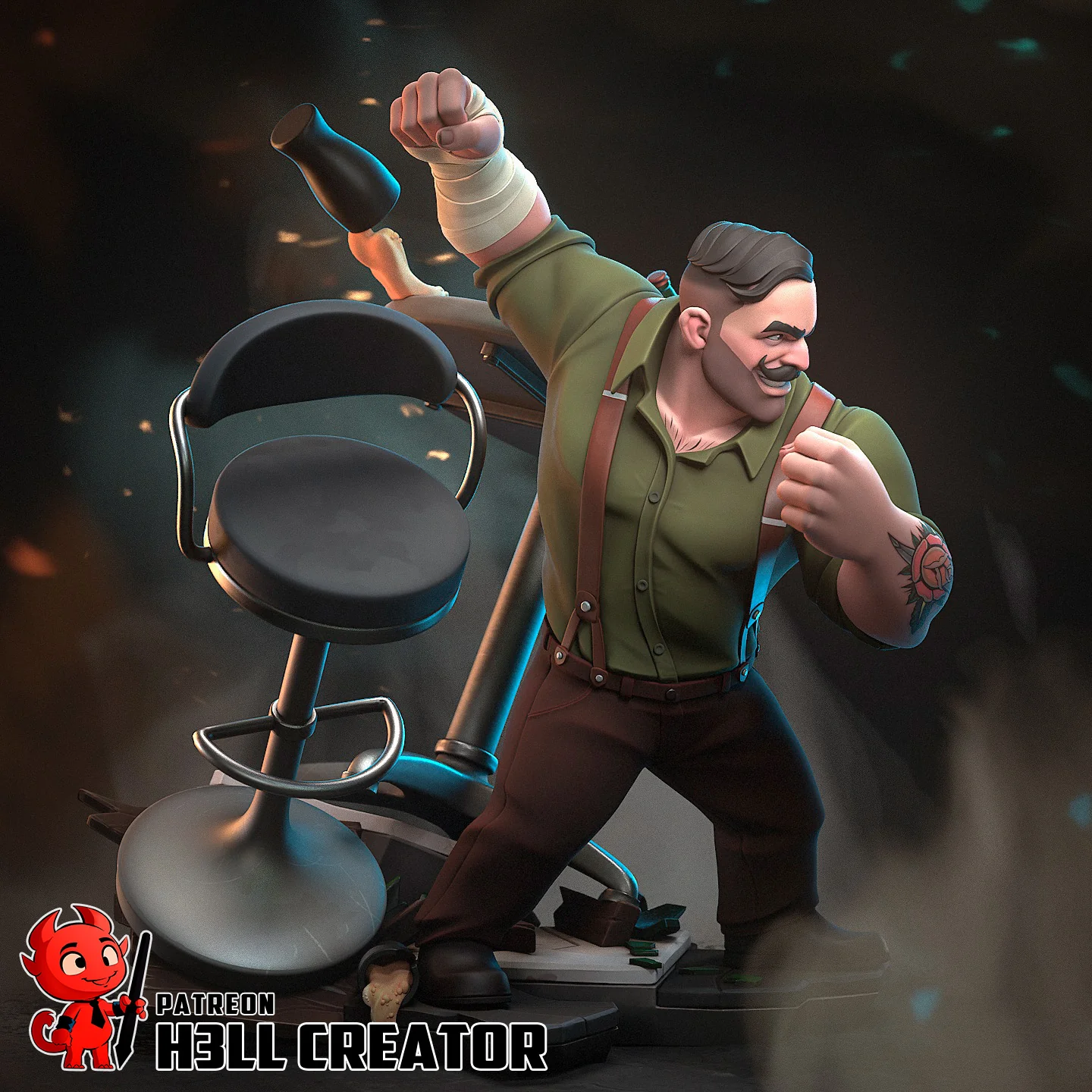 Punch Up Statue - Image 4