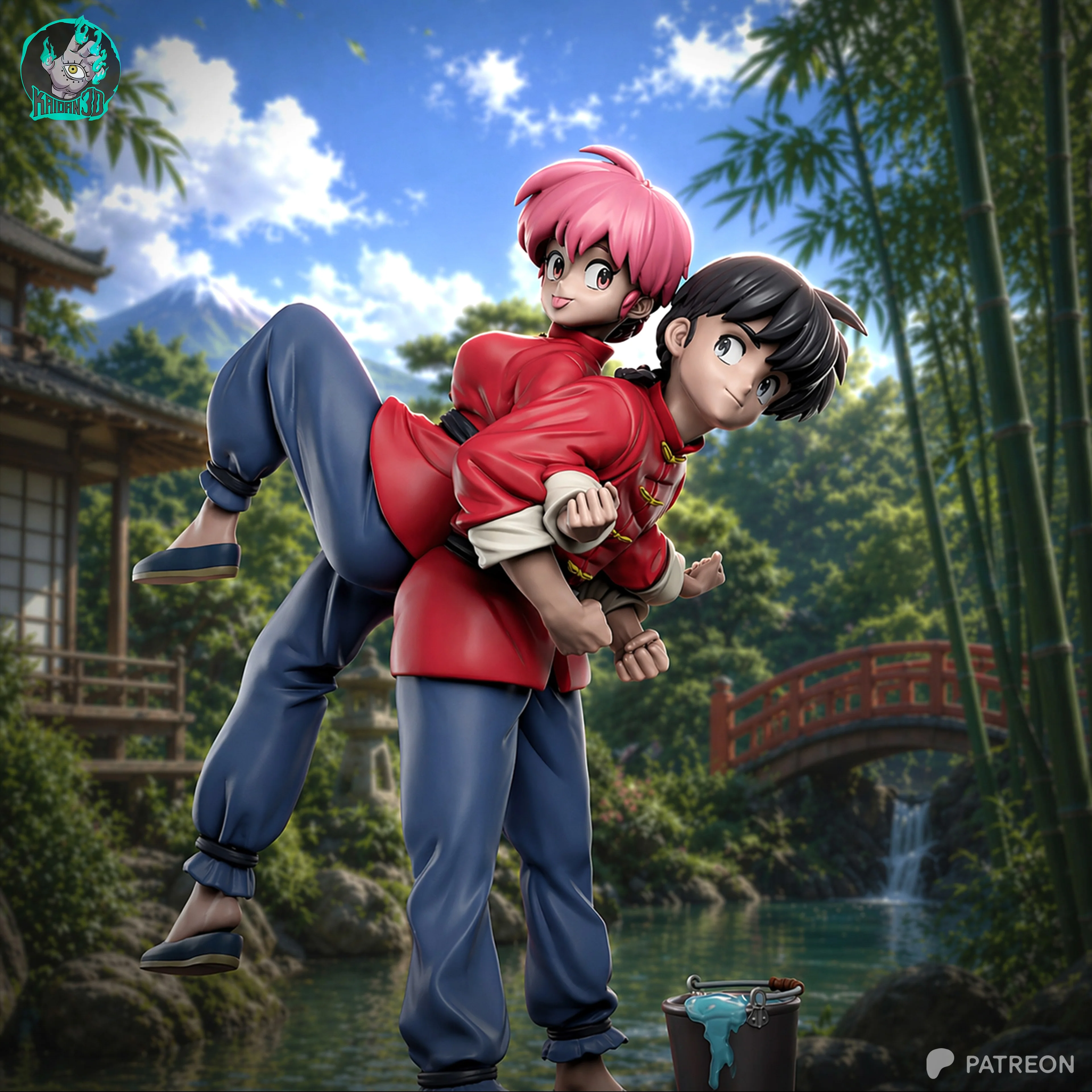 Ranma Saotome Duo Statue - Image 3