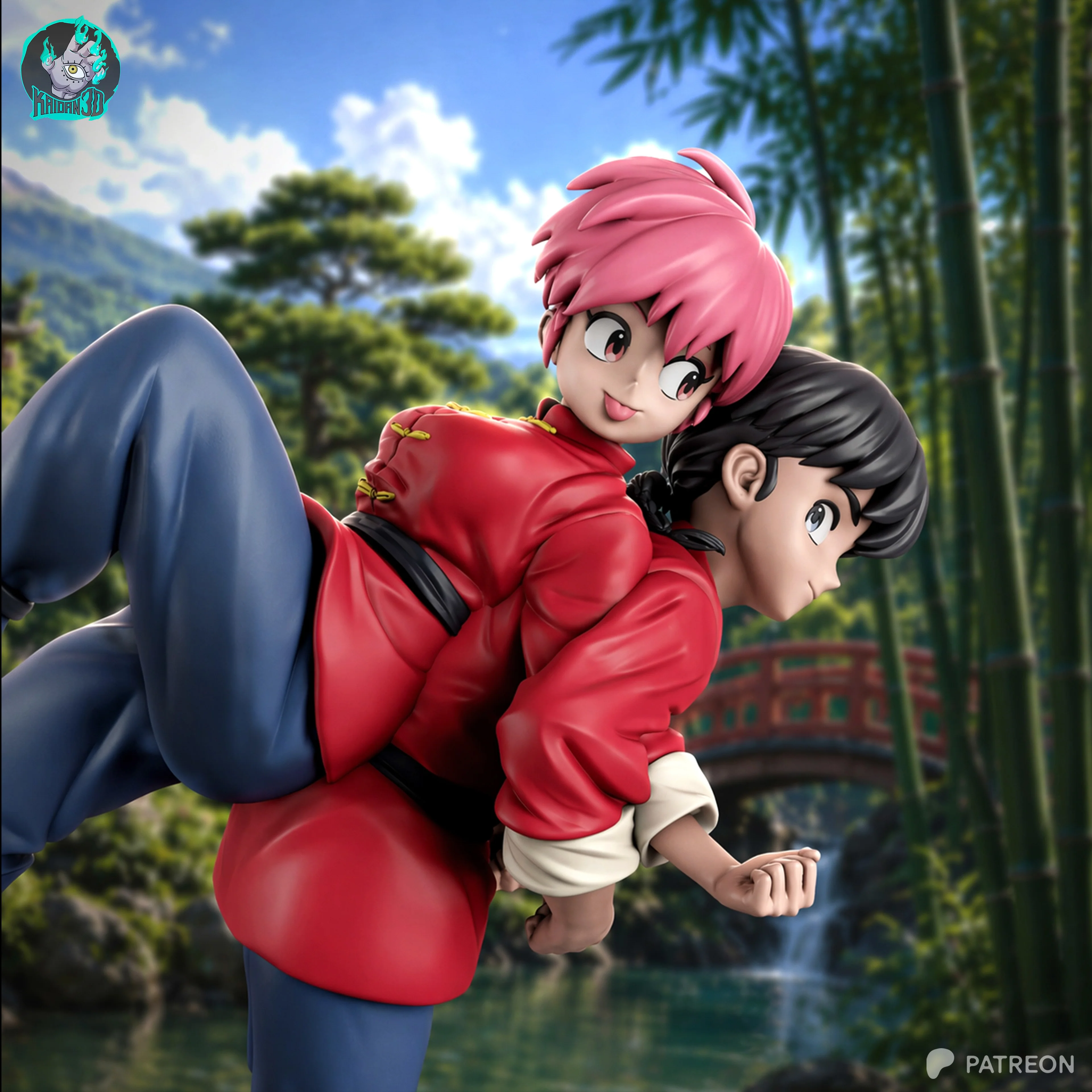 Ranma Saotome Duo Statue - Image 4