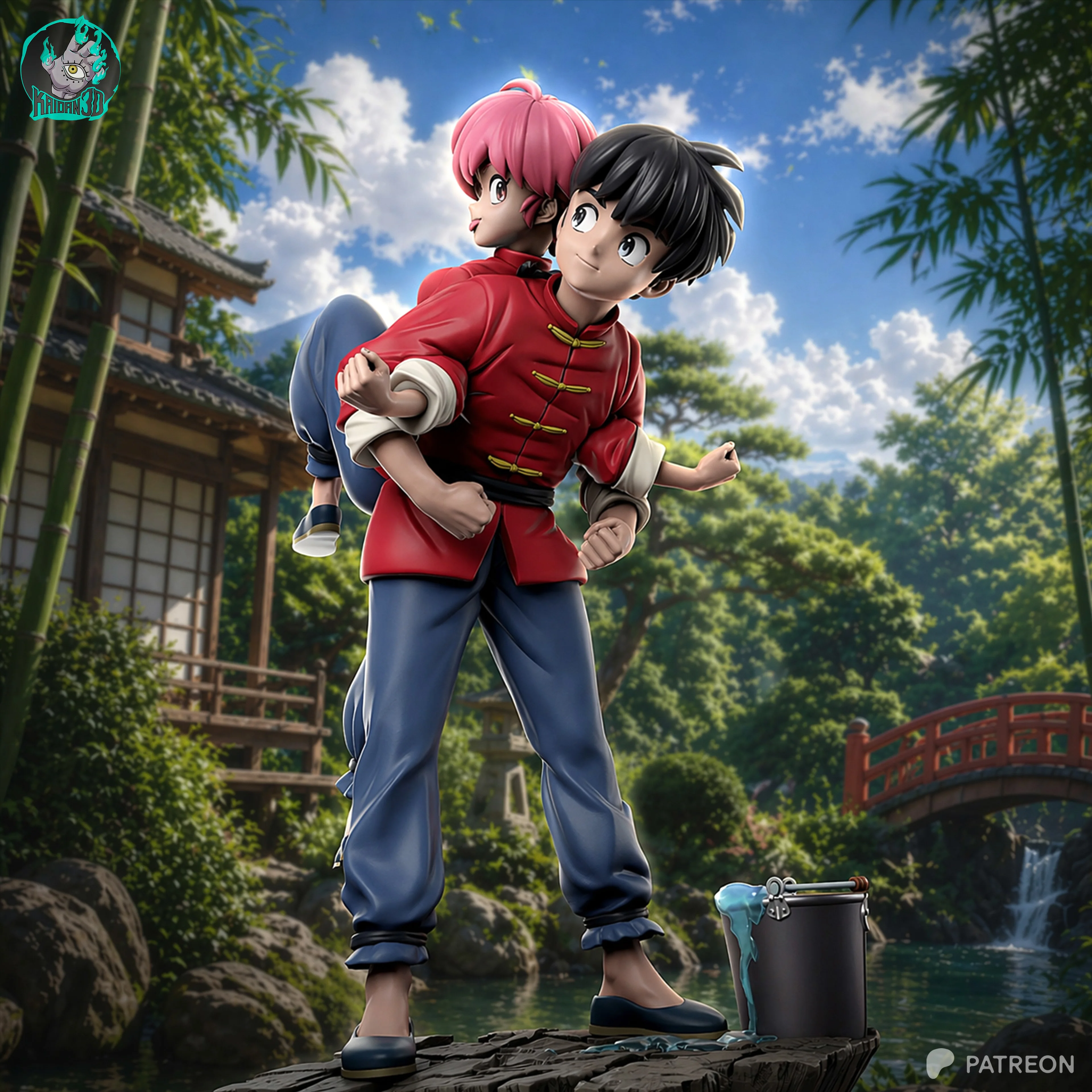 Ranma Saotome Duo Statue - Image 5