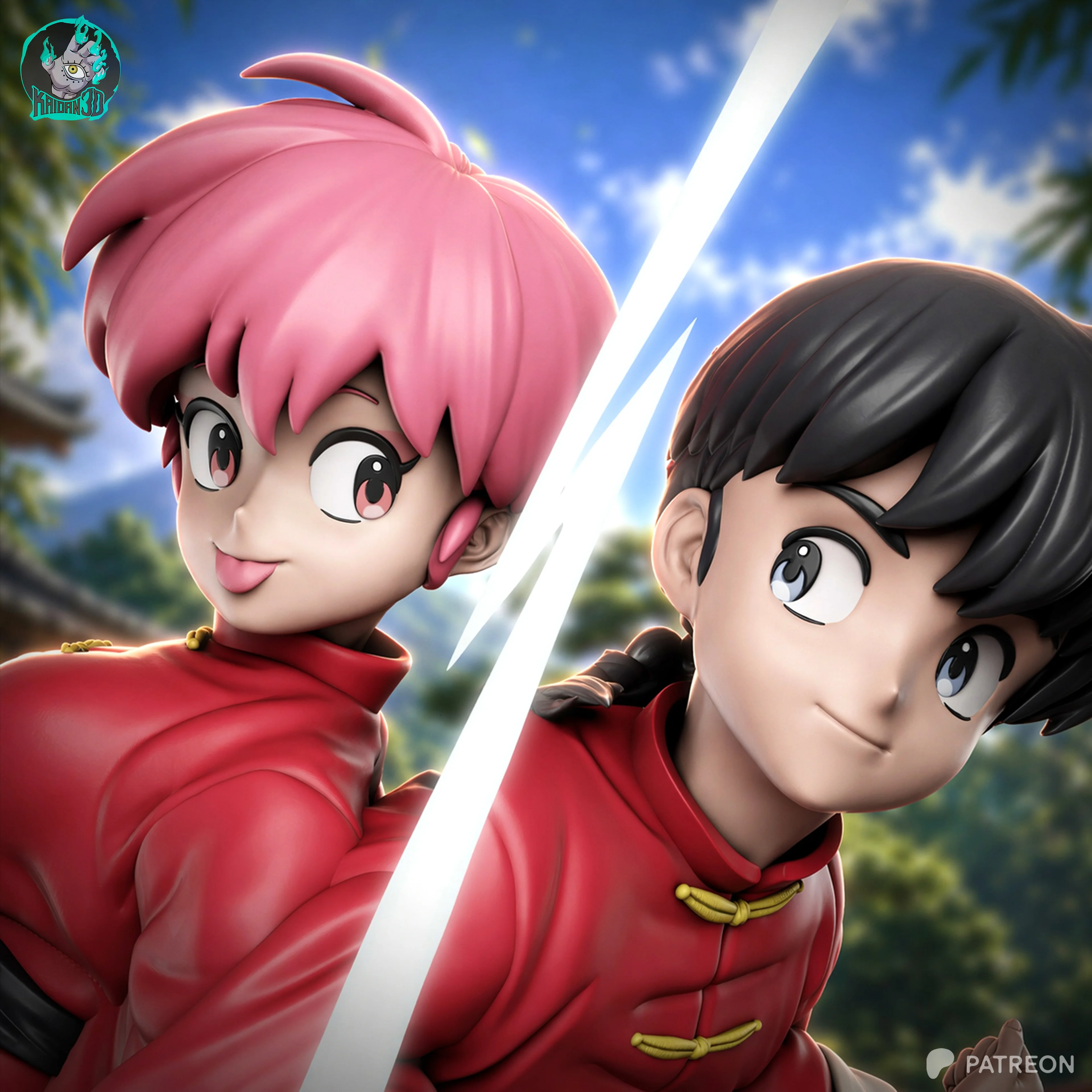 Ranma Saotome Duo Statue - Image 6