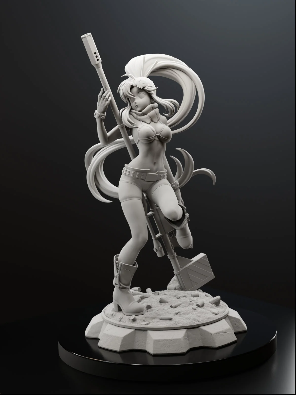 Red-Haired Sniper Statue - Image 13