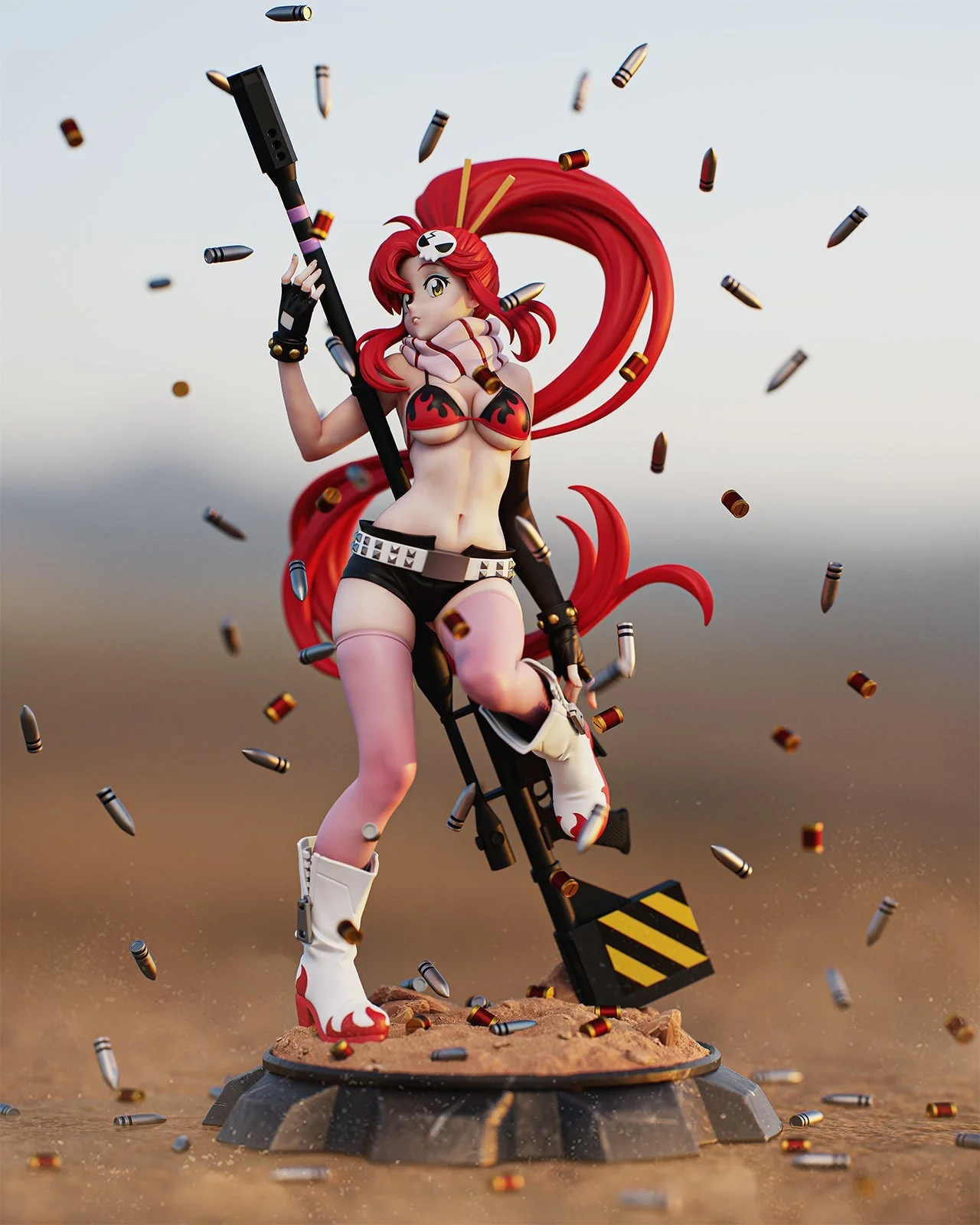 Red-Haired Sniper Statue - Image 3