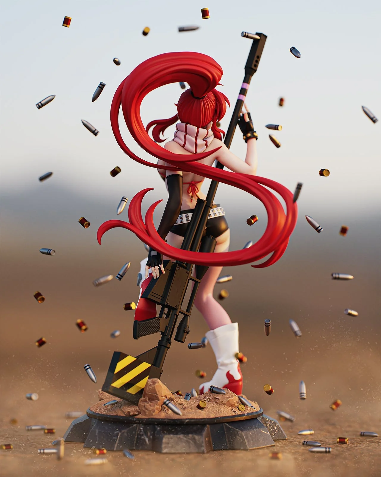 Red-Haired Sniper Statue - Image 5