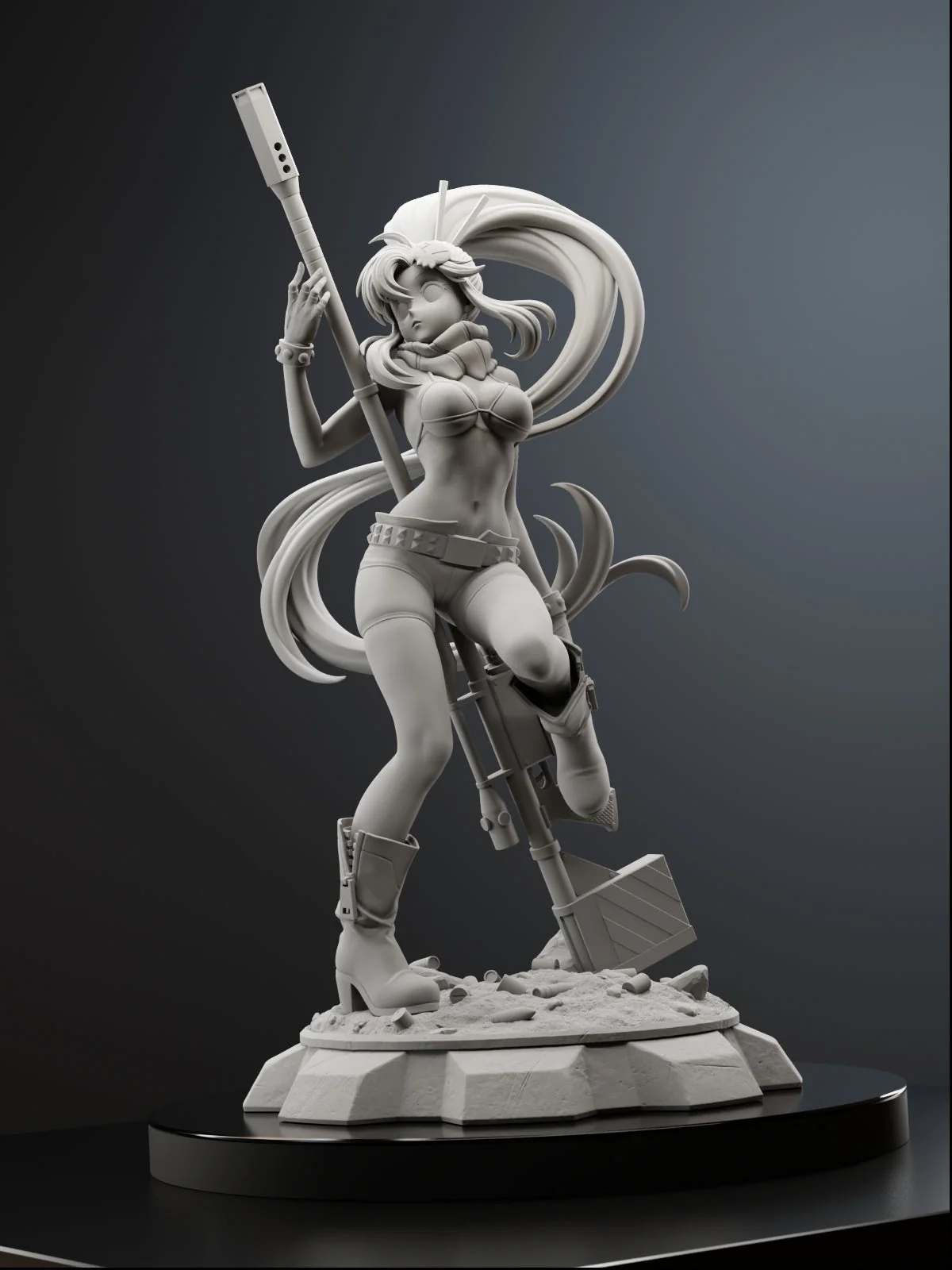 Red-Haired Sniper Statue - Image 9
