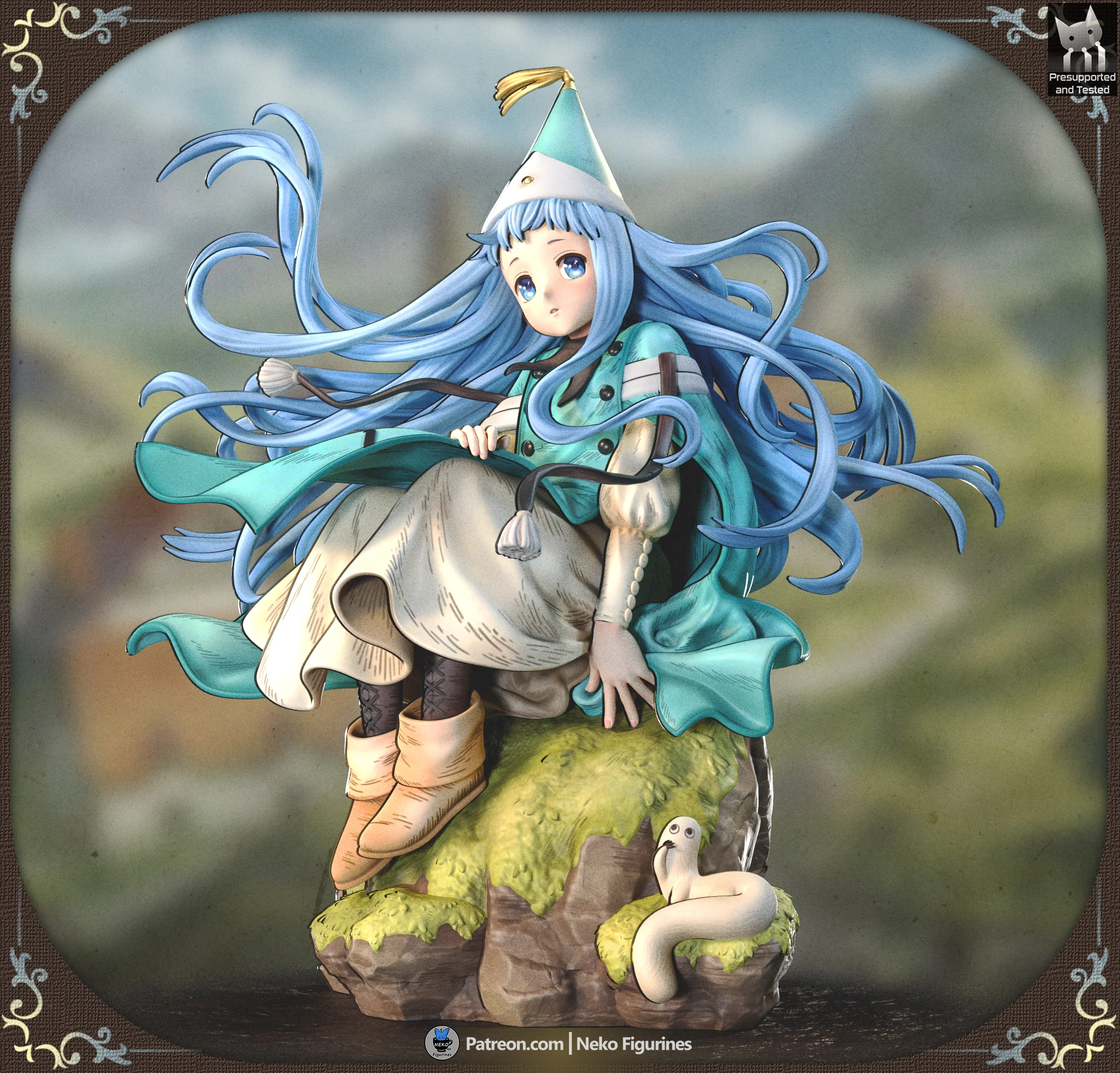 The Blue-Haired Witch Statue - Image 3