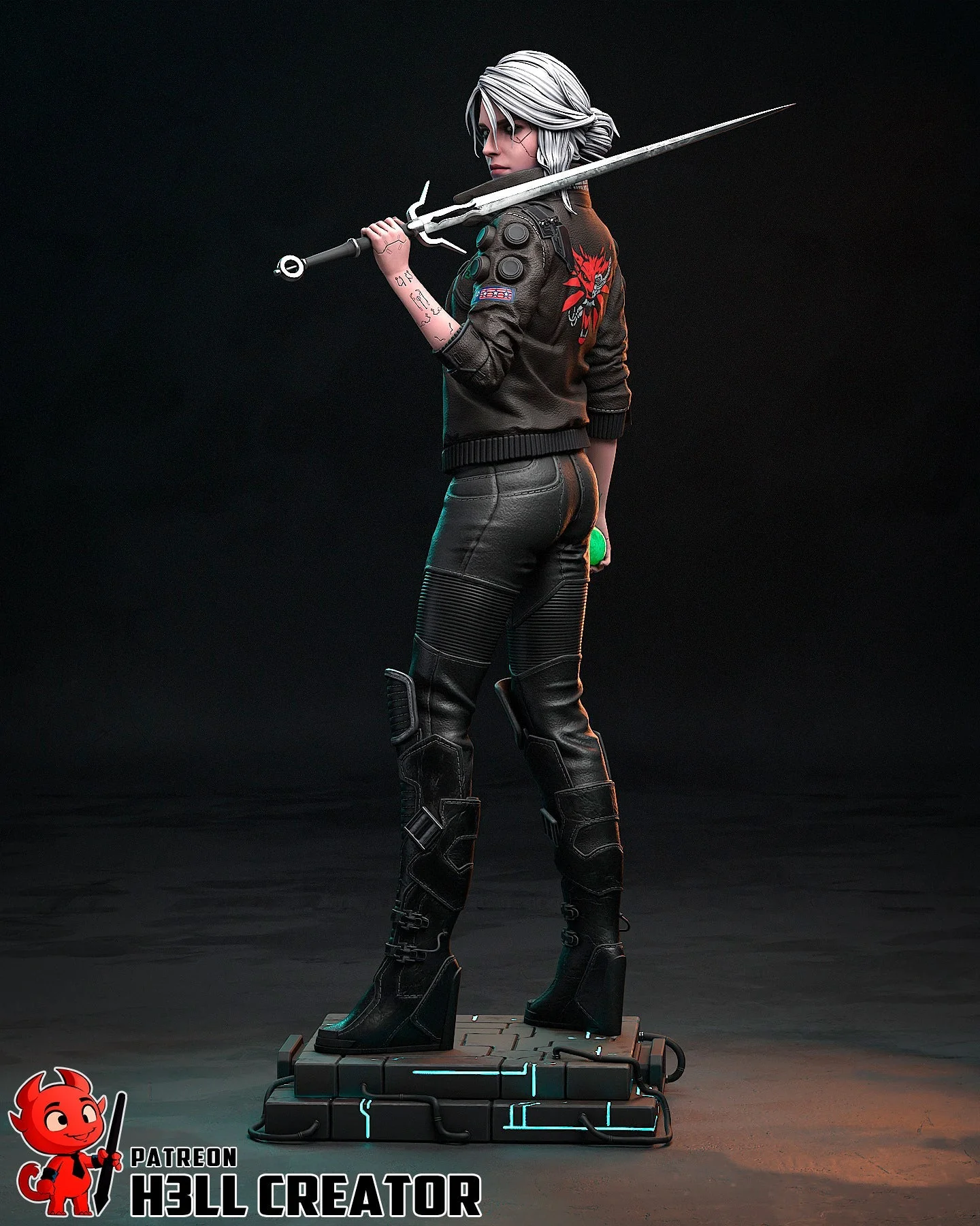 The Cyber Witcher Statue - Image 3