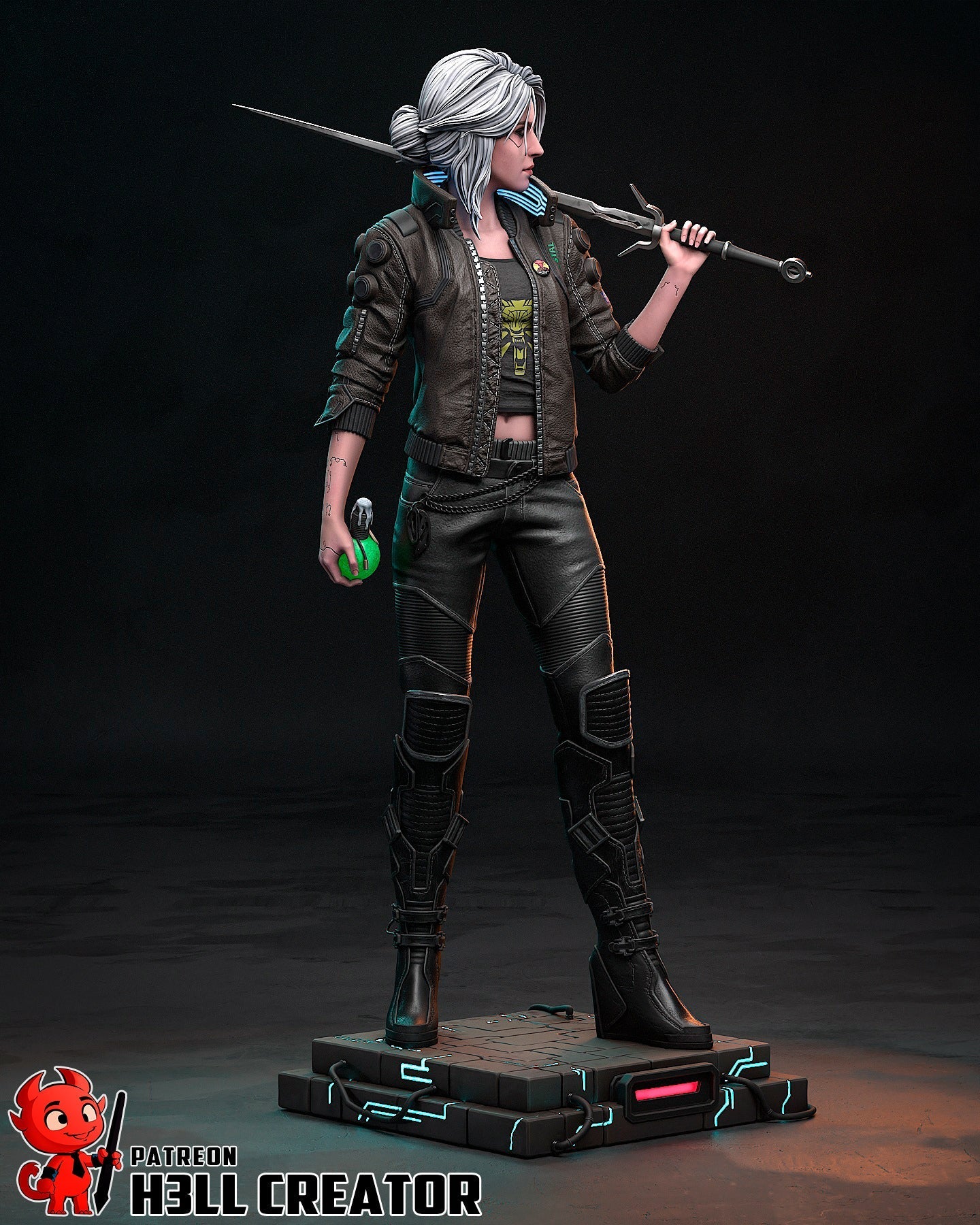 The Cyber Witcher Statue - Image 4