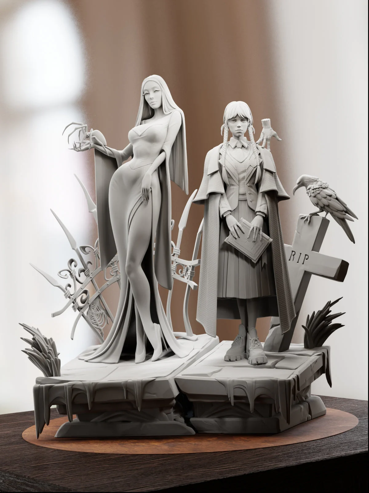 The Gothic Duo Statue - Image 2