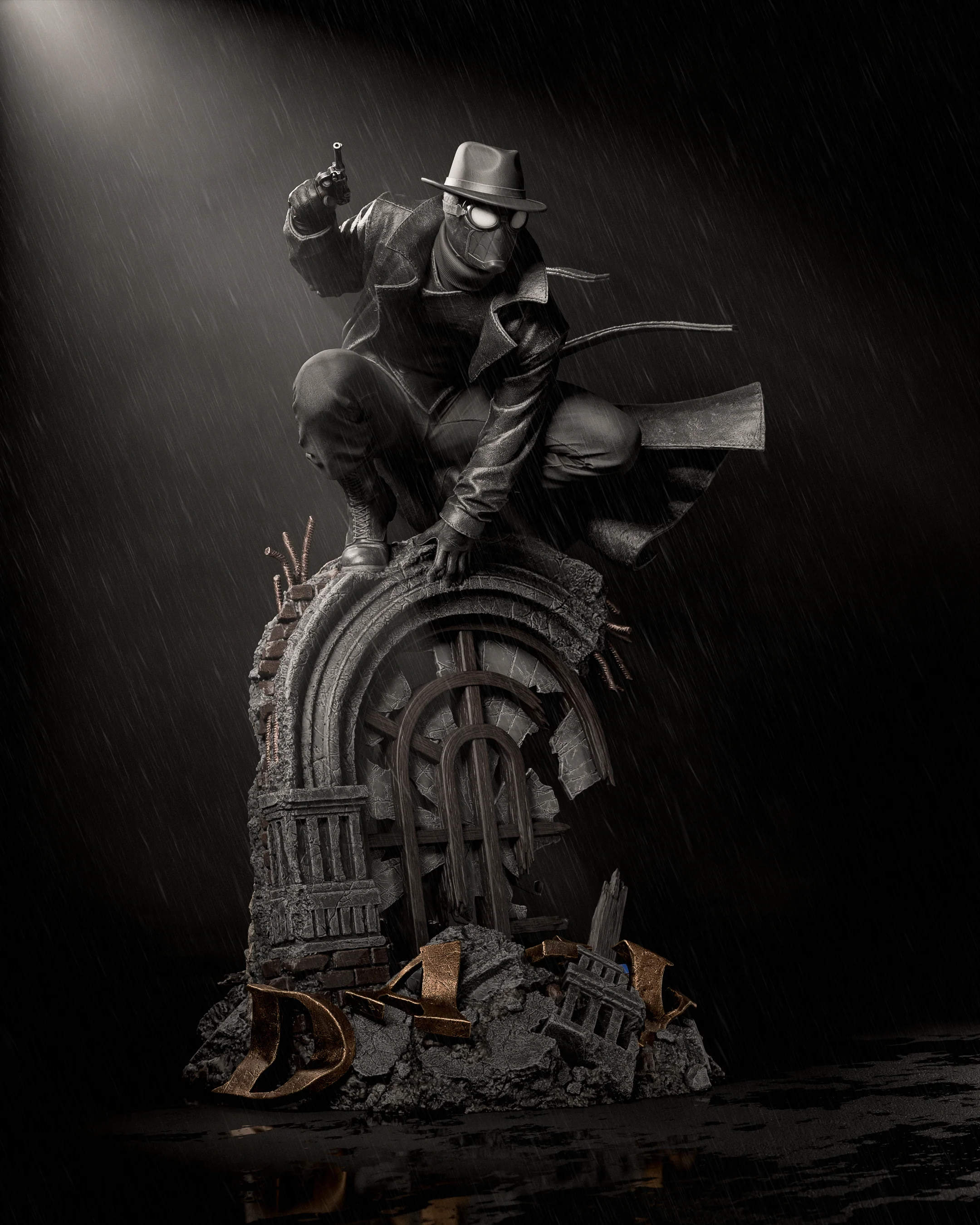 The Masked Vigilante Statue - Image 4
