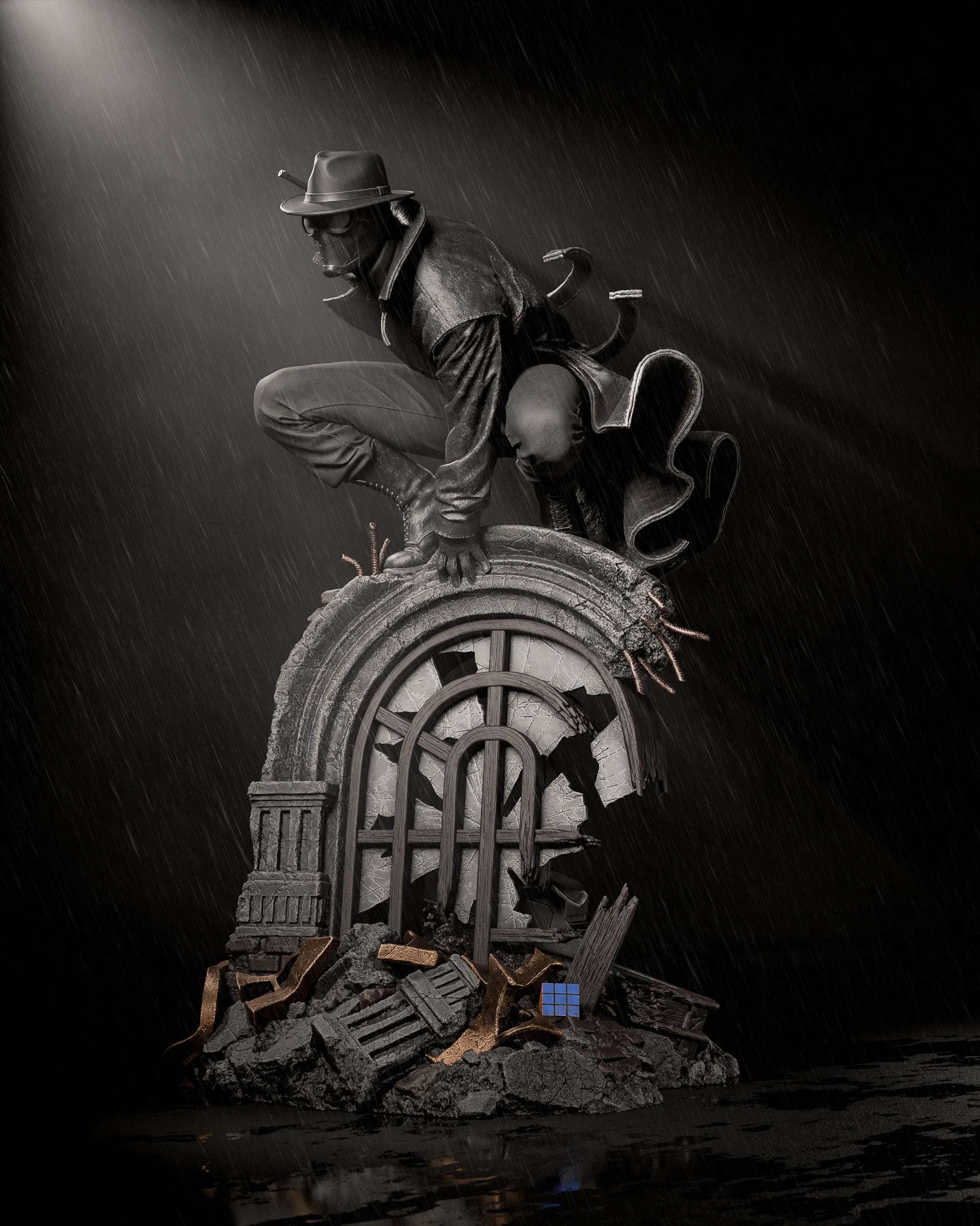 The Masked Vigilante Statue - Image 7