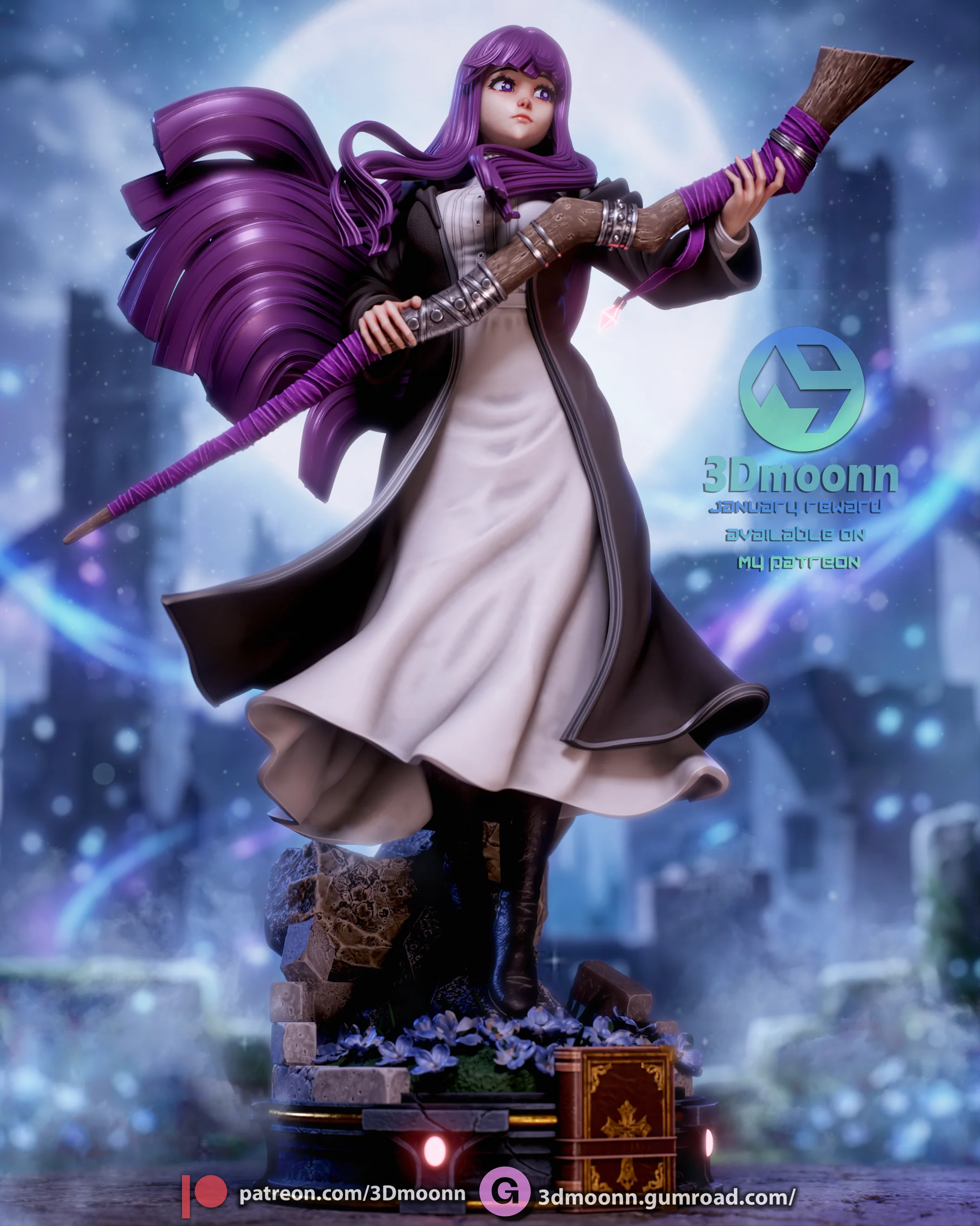 The Moonlit Mage Statue - Image 5