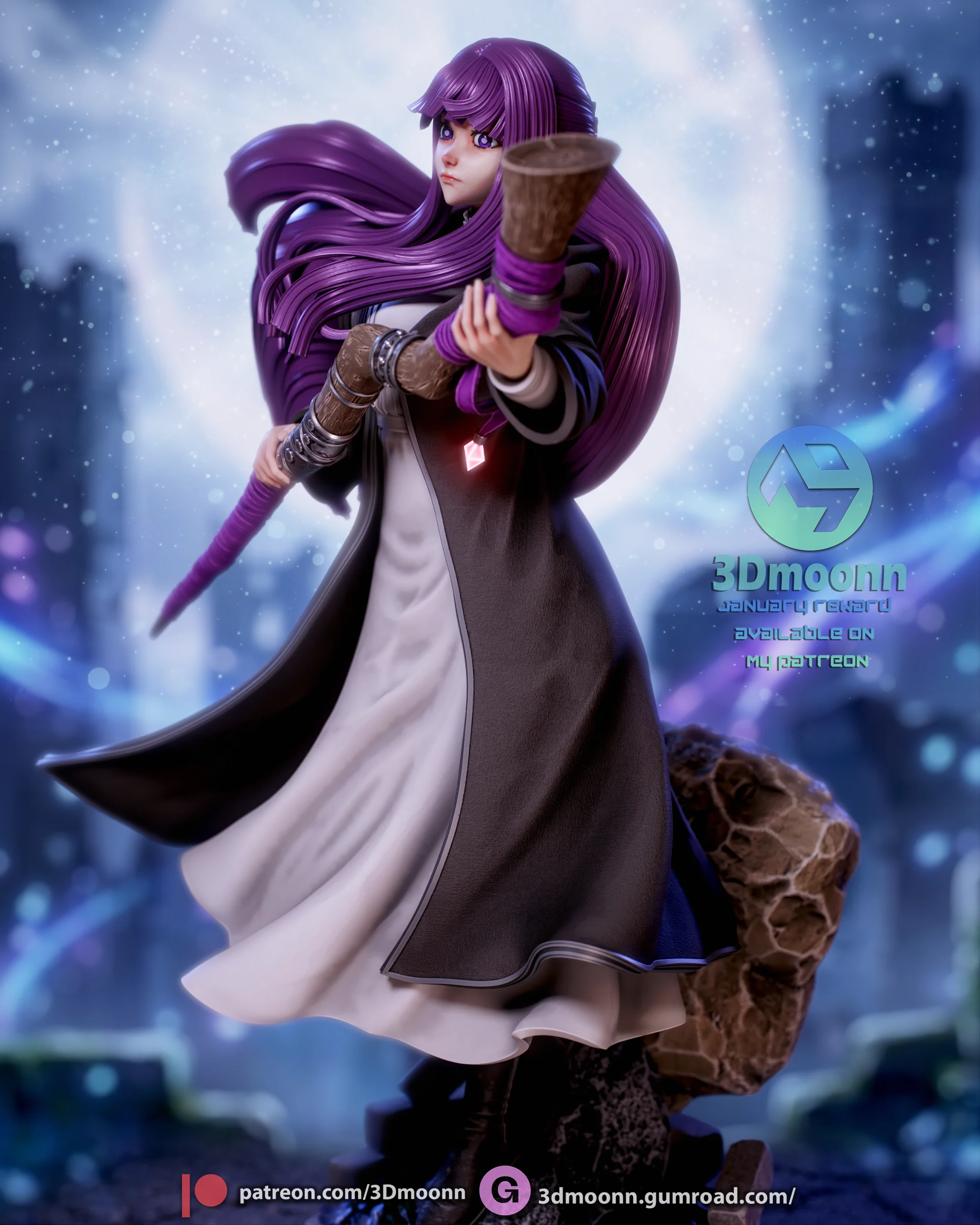 The Moonlit Mage Statue - Image 8