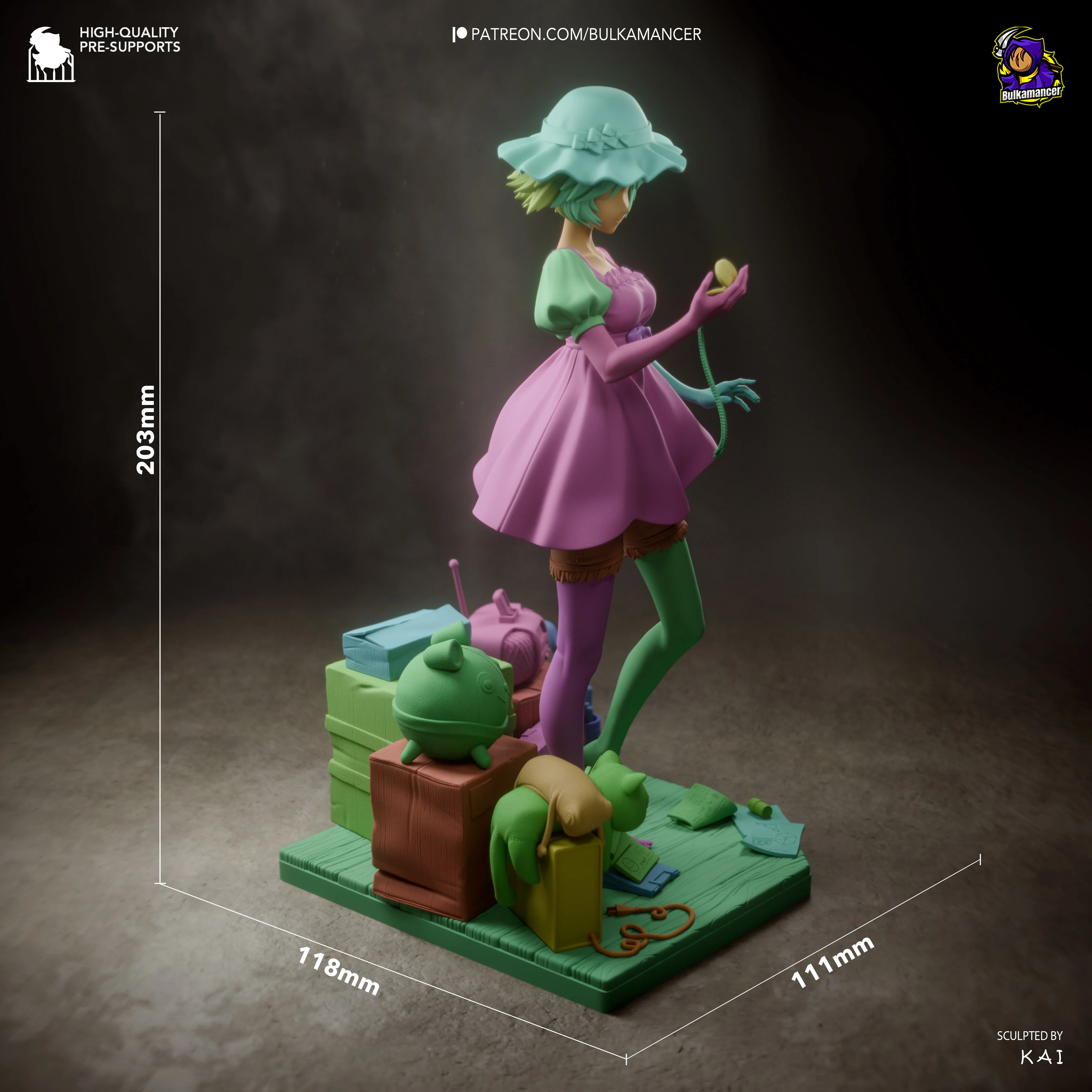 The Pocket Watch Girl Statue - Image 10