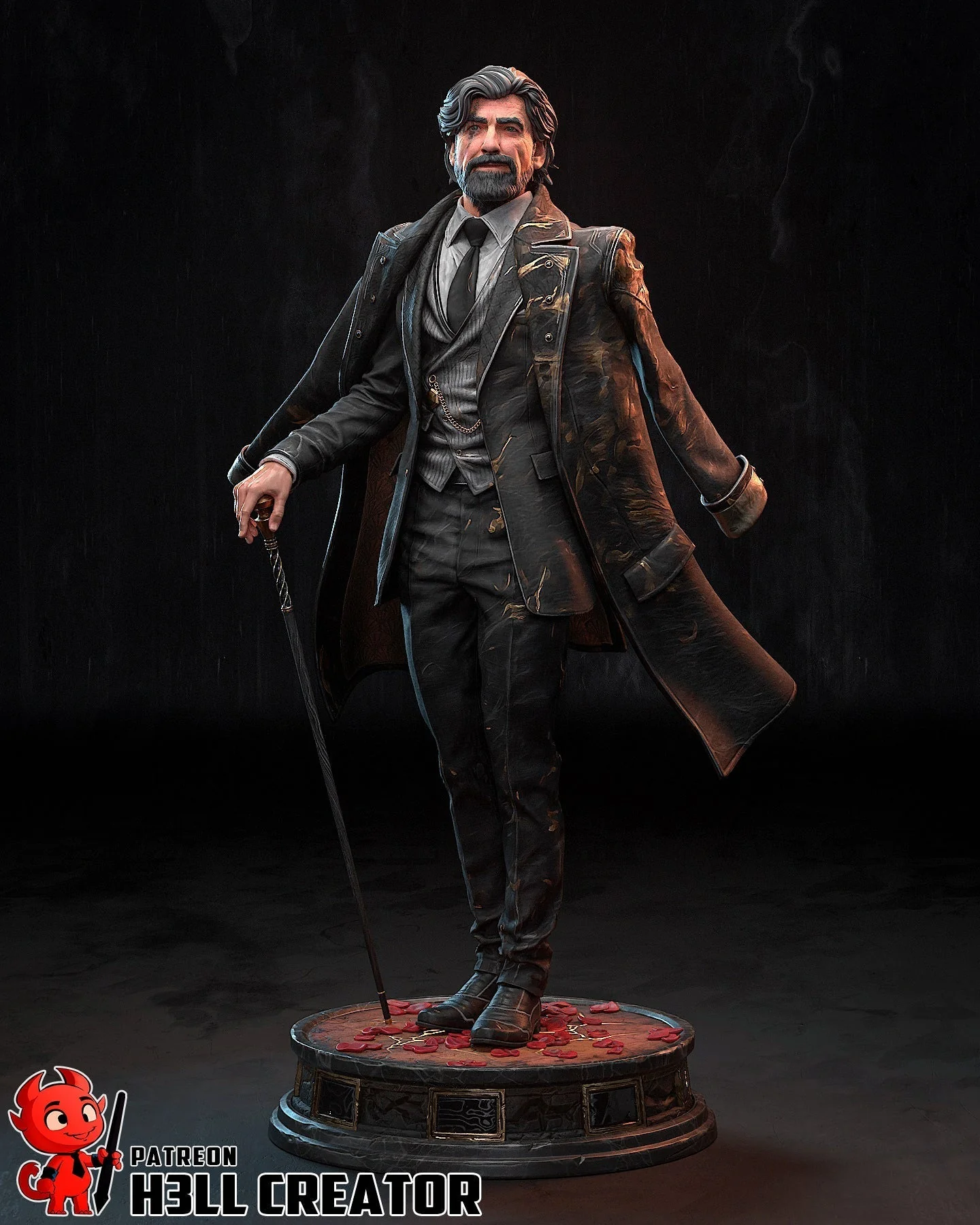 The White-Haired Man Statue