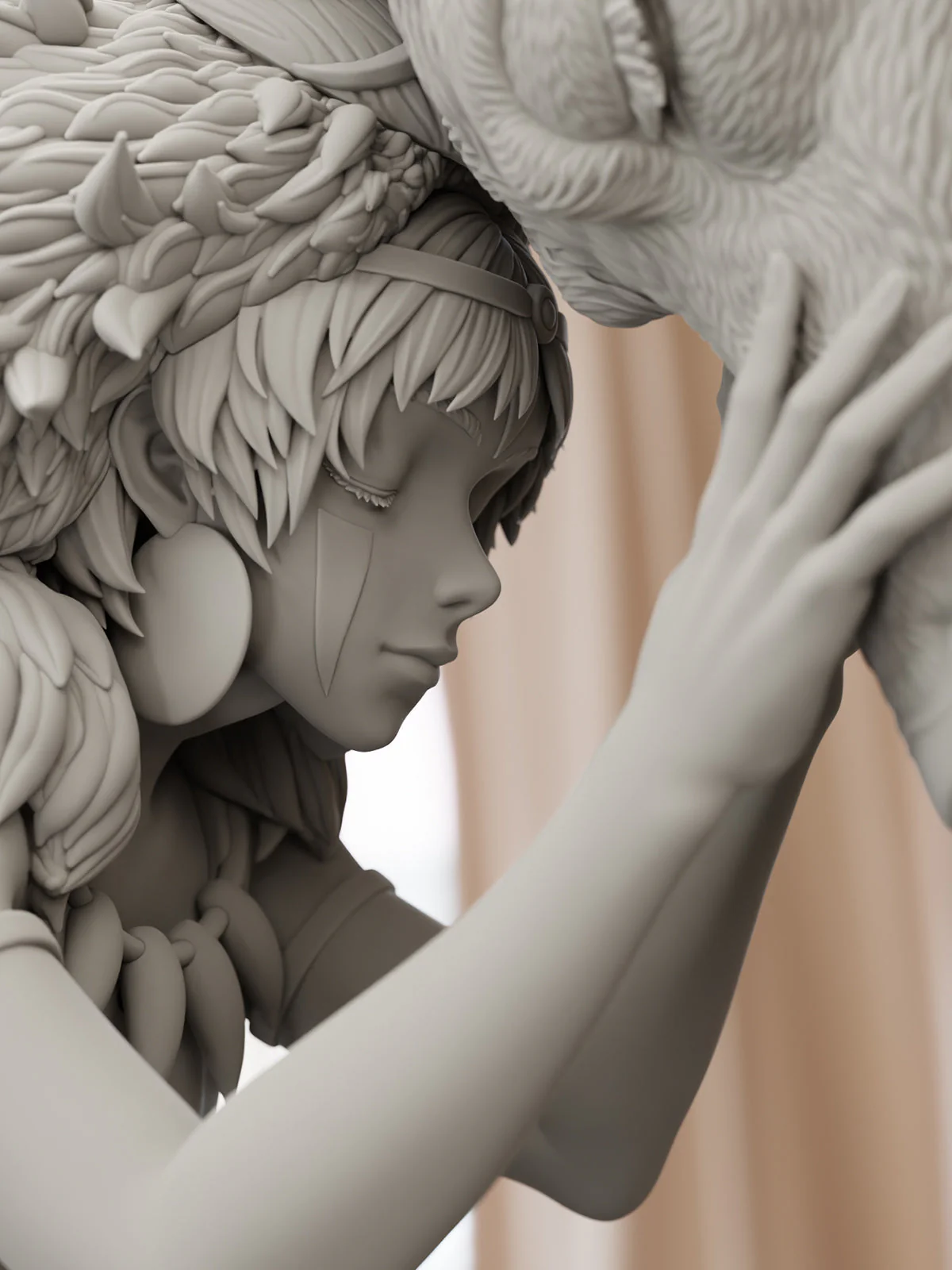 The Wolf Princess Statue - Image 3