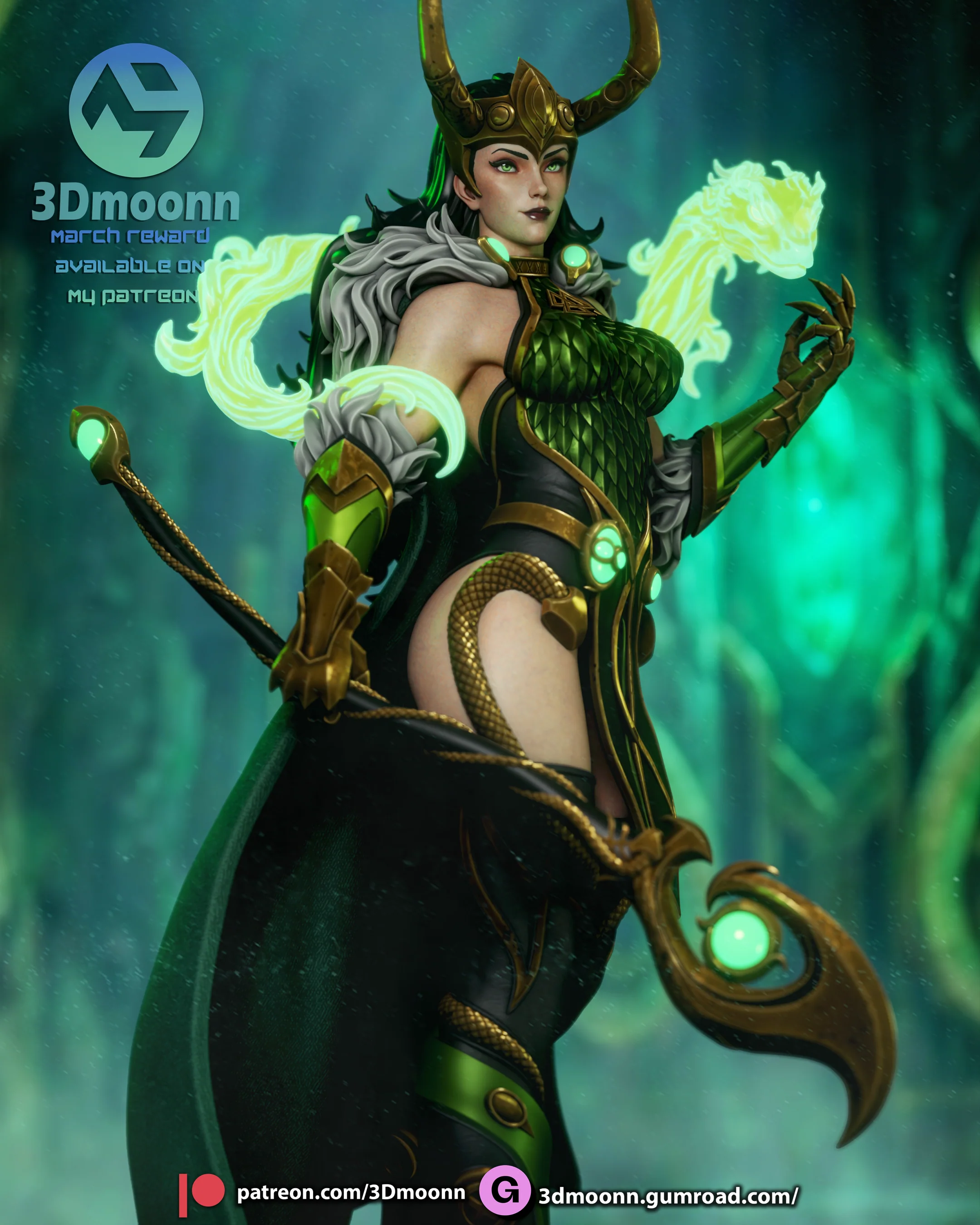 Trickster Serpent Statue - Image 3